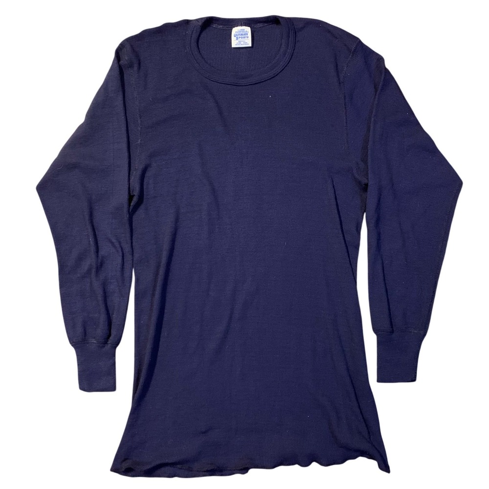 VTG‎ Duofold Ultimate Sports Thermal Shirt Navy Blue XL Made in USA Waffle Knit
